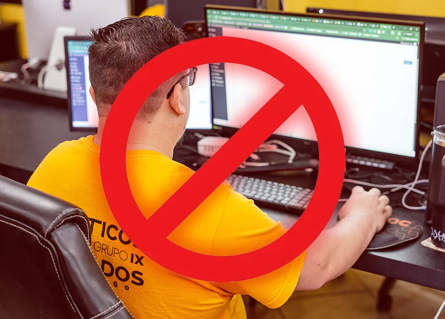 Ilustração de site que não aparece no Google